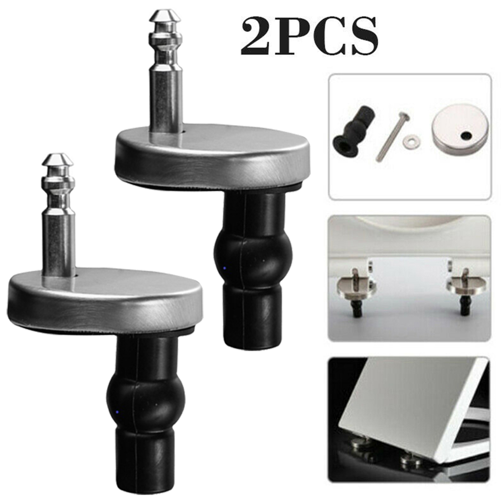 2 stks Toiletbrillen Top Fix Scharnier Toiletbril Scharnieren Soft Close Connector Release Quick Fitting Vervanging Schroef Pin Hardware