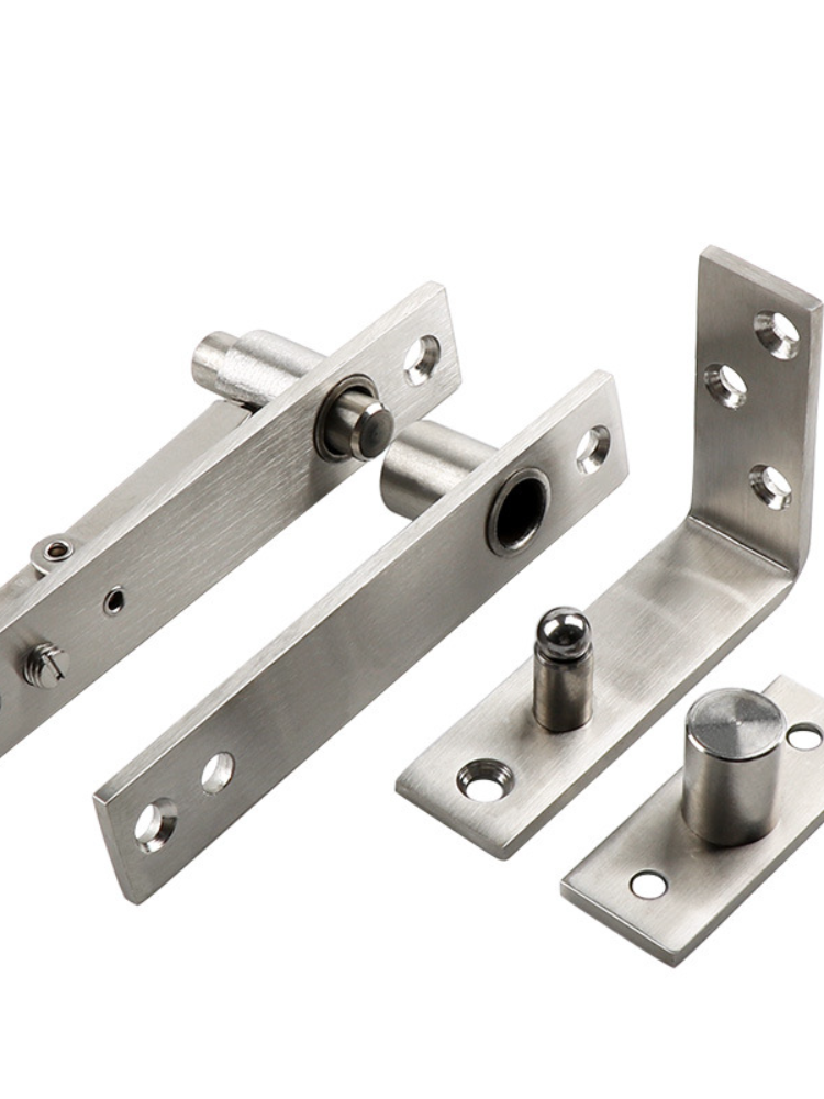 Heavy-duty 90-degree upper and lower hinges hidden hinges heaven and earth hinges, stainless steel hinges L-shaped door hinges