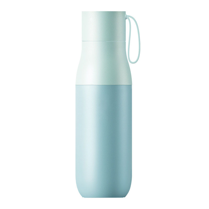 Bouteille Thermos en acier inoxydable de 400ml, Rechargeable par USB, avec affichage de la température, flacon à café sous vide, bouteille d&#39;eau, high-tech: Blue