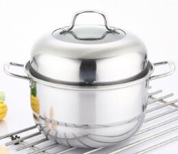 1 ud. Olla de vapor gruesa multicapa de acero inoxidable olla de vapor Universal para cocinar a Gas olla de vapor OK 1149: two layer