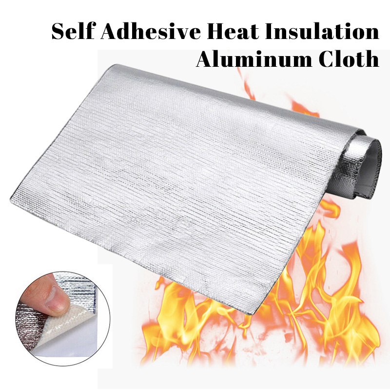 Película protectora térmica para coche, estera aislante de 30x150cm, papel de aluminio autoadhesivo, tela de alta temperatura, películas de vinilo y fibra de vidrio