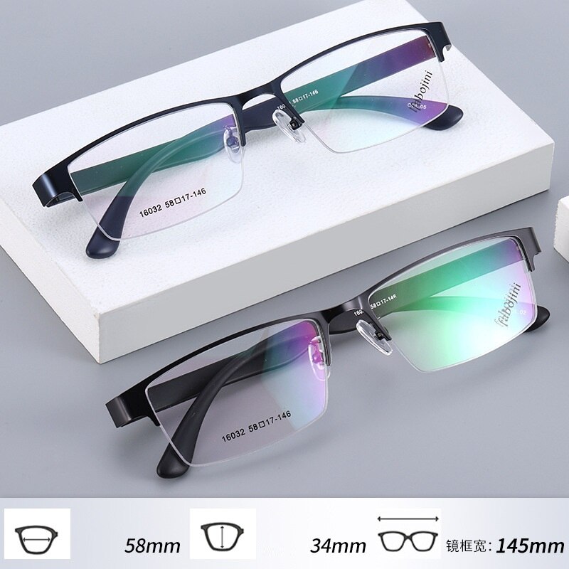 Oversized Brillen Mannen 152 Mm Brede Kop Brilmontuur Man Semi Randloze Bril Brillen Voor Optic Lens Grote
