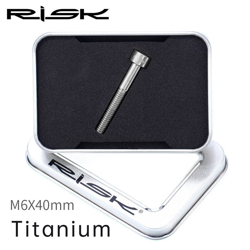 Risico 1Pc M6x30/35/40/50Mm Titanium Fiets Headset Cap Bolt Mountainbike 3 Kleuren ultralight Headset Stem Bolt Schroef Fietsonderdelen: M6x40 Titanium
