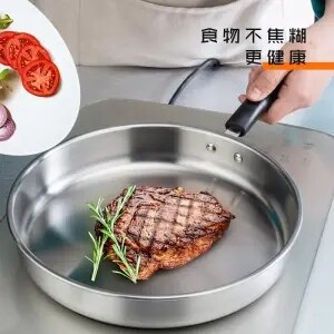 Extra Dikke Roestvrijstalen Pan Non-stick Koekenpan Met Rookvrije Pannenkoeken, gebakken Eieren, Gebakken Steak Pannen Non Stick Pan: 23 cm without cover