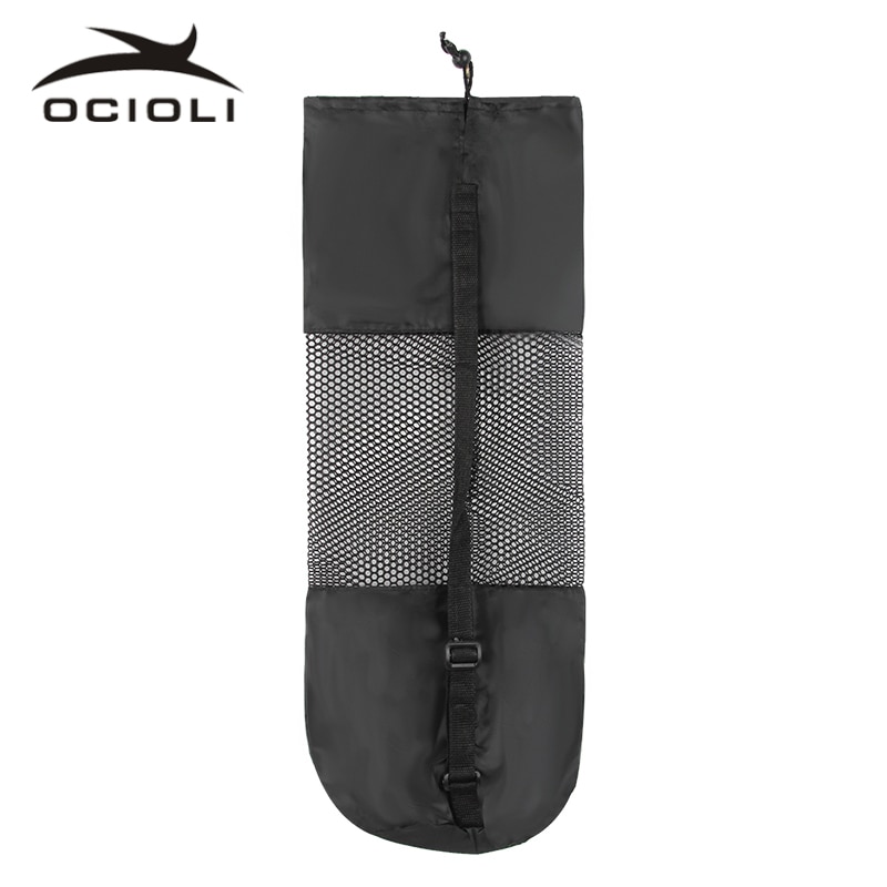 Sort yoga rygsæk yoga mat taske vandtæt rygsæk yoga taske nylon pilates bærer mesh justerbar rem sport værktøj bekvemmelighed