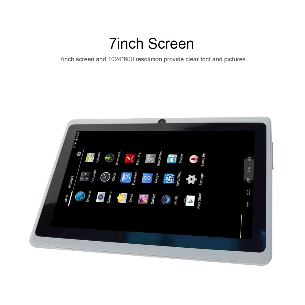 7 Inch 512 Mb + 8 Gb Quad-Core Tablet Zakelijke Tablet Met Android4.4 Systeem 1024*600 Resolutie voor Gaming Entertainment