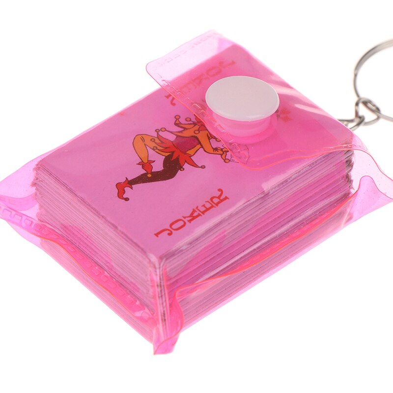 1Pc Tragbare Mini Spielkarten Keychain Kleine Bord Spiel Schlüssel Kette 4*3cm