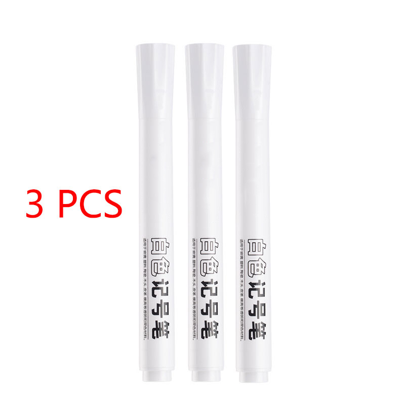 White Marker Pens 0.8/1/2/2.8/5mm Oily Waterproof White Gel Pen DIY Graffiti Sketching Markers Stationery Wrting School Supplies: Orange