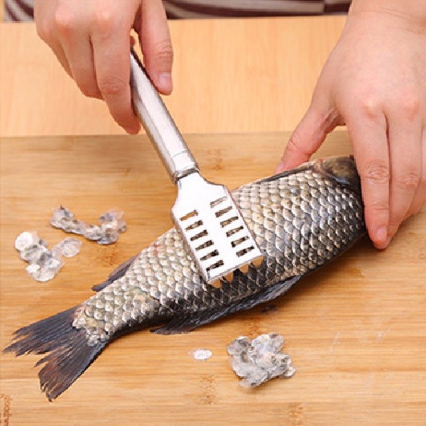 Fish Scale Remover Scraper Cleaner Kitchen Tool Peeler Scraping Fish Cleaning Tool Fish Cleaning Knife Skinner Stainless#0826y30