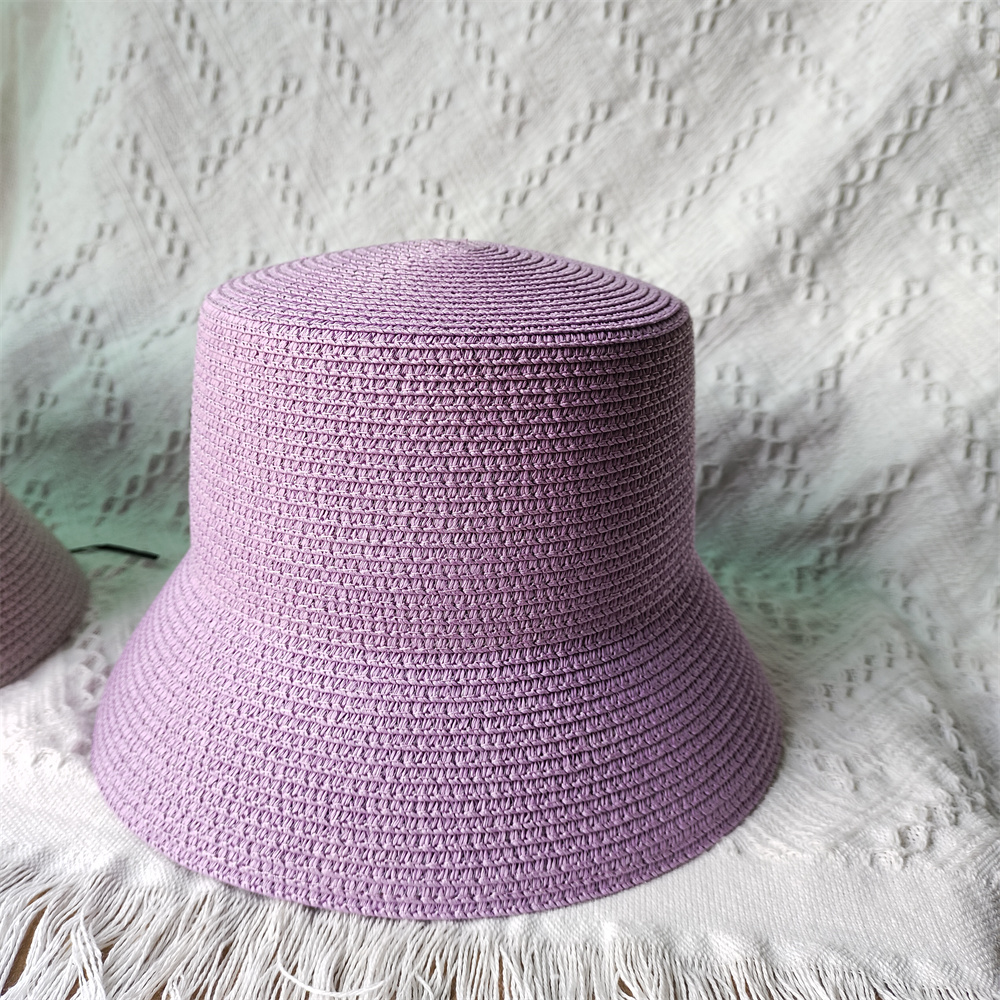 Chapéu de palha colorido para mulheres e homens Chapéu de balde de praia Chapéu de sombrinha resistente a UV Acessórios em corrente Moda Verão: Amarelo