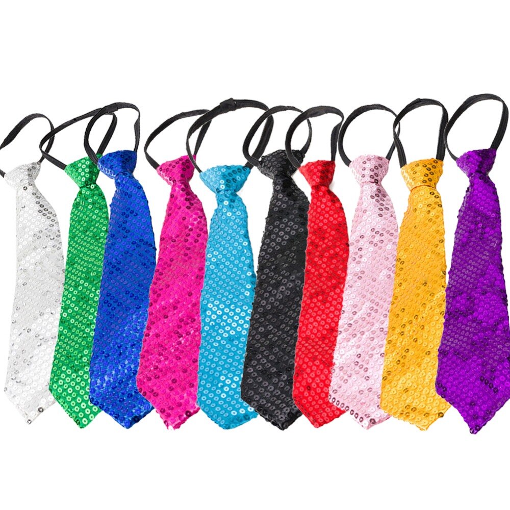 Pajarita de lentejuelas para niños y niñas, lazo elástico ajustable para boda, para actuaciones en el escenario, líder en ventas escolares