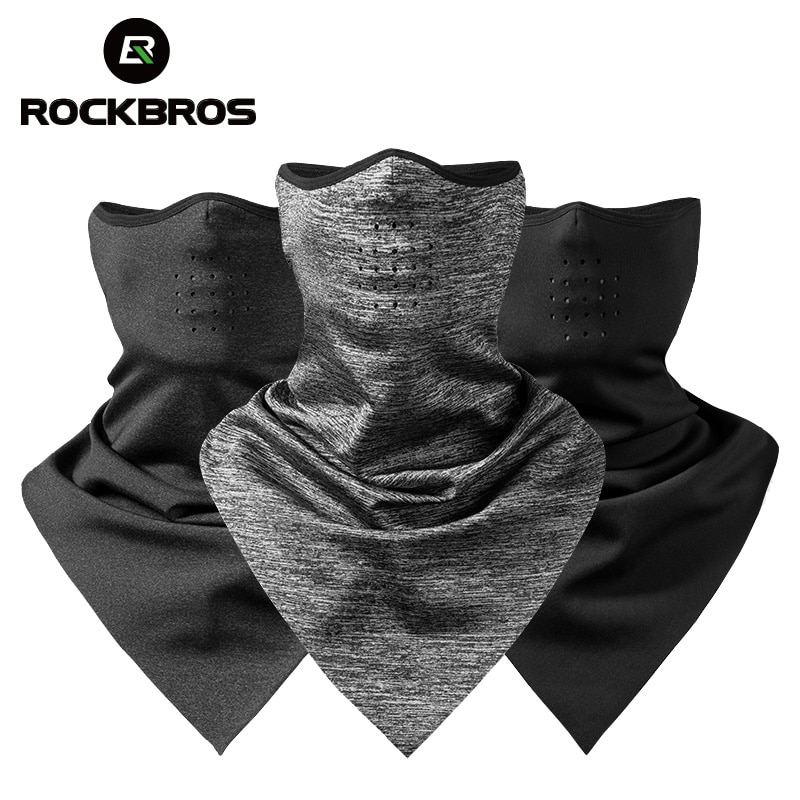 Rockbros máscara facial de esqui, máscara de inverno com lã térmica e respirável para ciclismo, corrida, snowboard, motociclismo e esqui