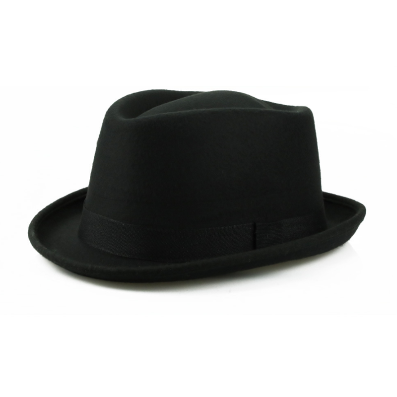 Gorras de Jazz de 9 colores, sombreros de Caballero de imitación de lana para mujeres y hombres, sombreros de fieltro para mujeres, gorras redondas europeas y americanas, sombreros con lazo: 1