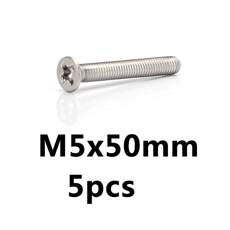 304 Stainless Steel Phillips Countersunk Screws Flat Head Screw M5 Cross Recessed Bolt Length 6mm-70mm: SZCT5x50x5