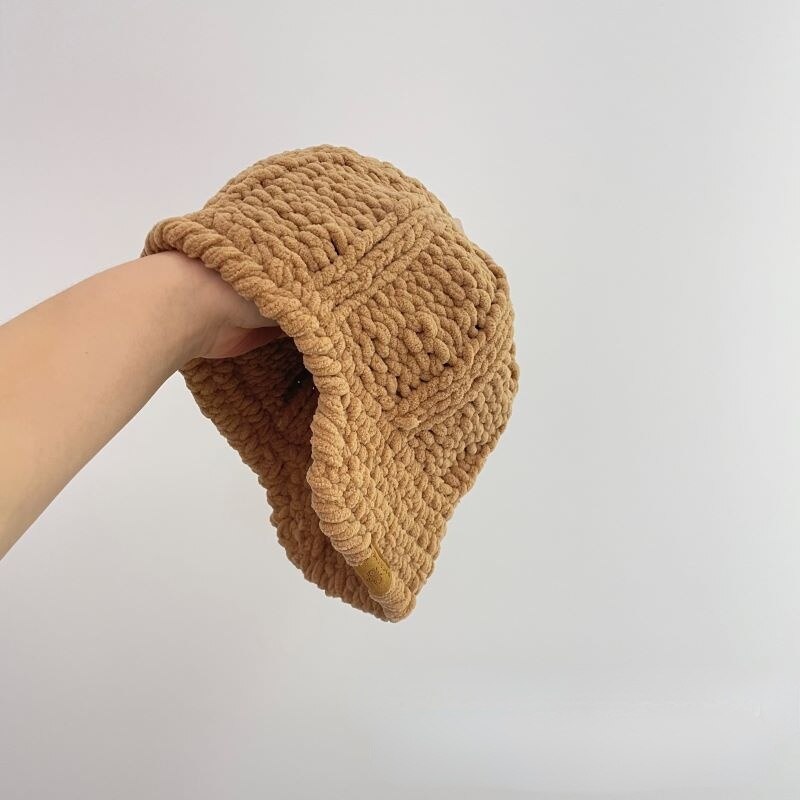 Japanse Eenvoudige Hand Gemaakt Eend Tong Muts Haak Wollen Hoed Voor Jongens En Meisjes 5 Kleuren Peuter Baby warme Muts: khaki