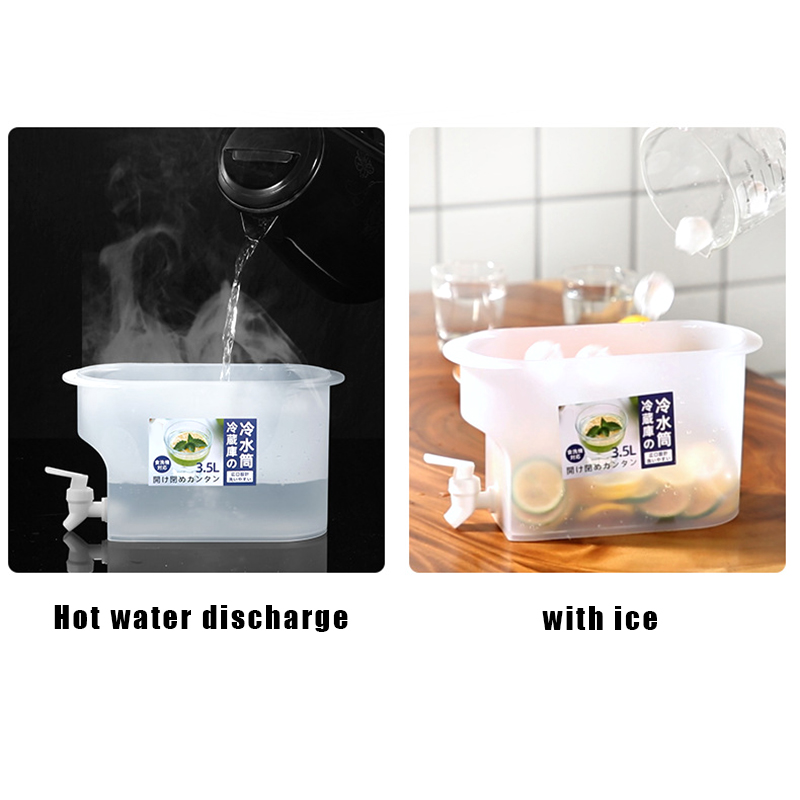 Kallvattenkokare 3.5/5l med kranvattenkanna lemonadbehållare dryckesdispenser för kylskåp dryckesdispenser vattenhink