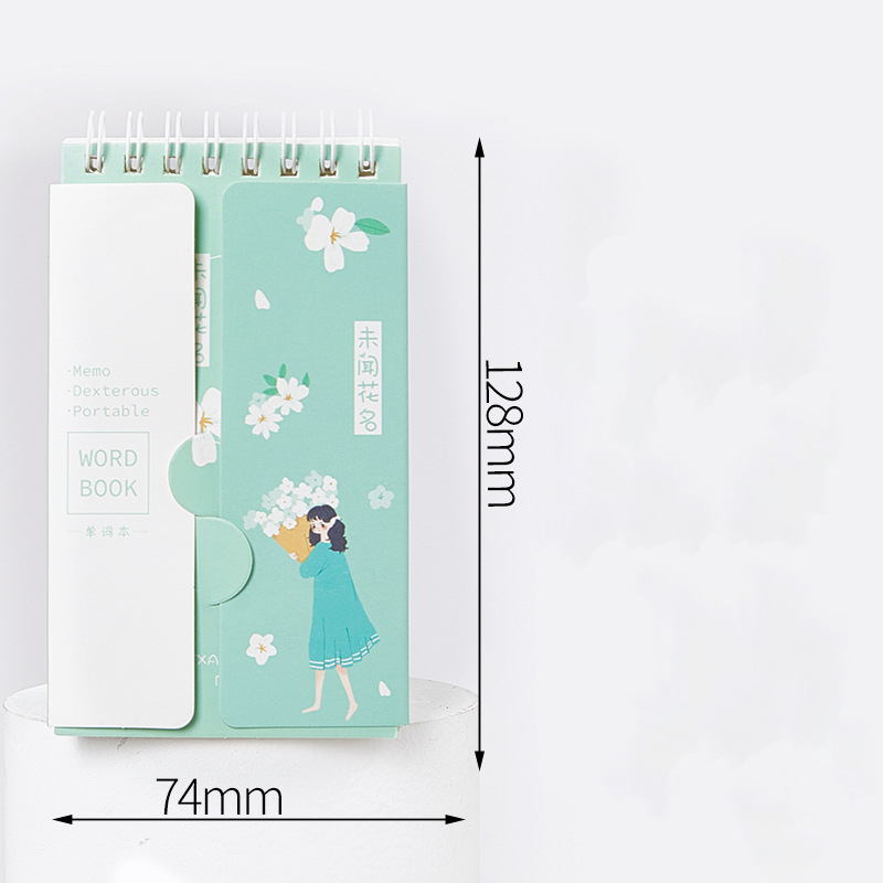 80 Vellen Engels Woordenschat Pocket Memo Pad Buitenlandse Talen Woord Boek Spoel Notebook Draagbare Geheugen Boek School Stationery: Lavendel