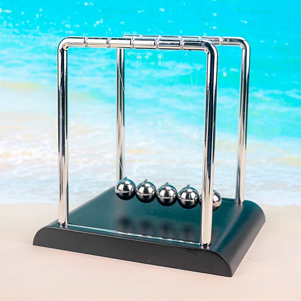 Newtons vugge, metal balance bold skrivebord legetøj newtons vugge stål balance bold fysik videnskab pendulkugle