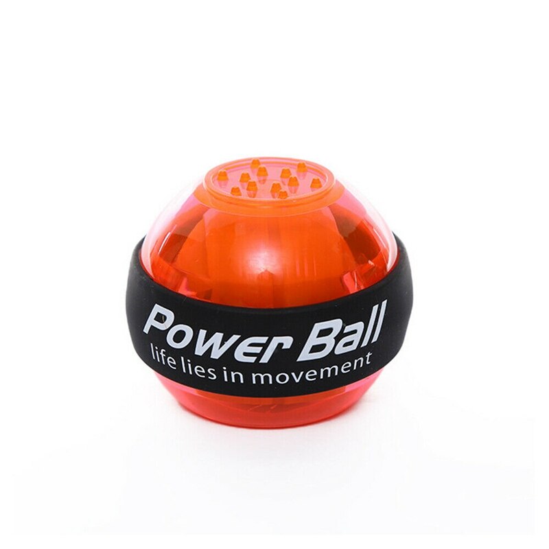 Led håndled bold træner gyroskop forstærker gyro kraft bold arm træner powerball træningsmaskine gym fitnessudstyr: Orange