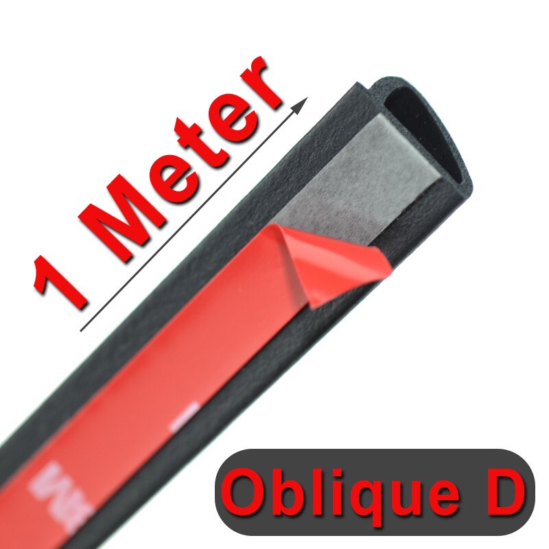 Auto Deur Afdichting Auto Afdichting Helling D Auto Deur Rubber Strip Edge Trim Rubberen Afdichting Voor Auto 'S Scratchproof Deurrubbers auto Accessoires: 1 Meters