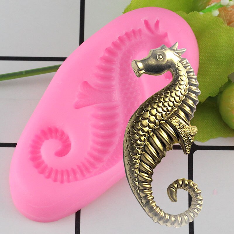 Mujiang 3d merihevonen kakku silikoni fondantti muotti sugarcraft kakun koristelu työkalut karkkia suklaa 3d askartelu saippua hartsi savi muotit