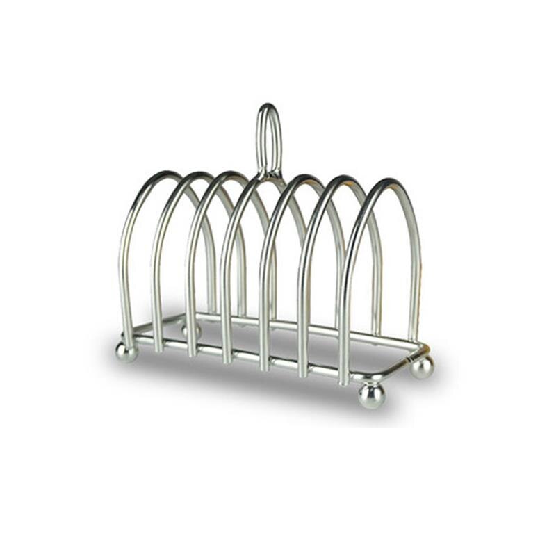 Toast Rack Restaurant Brood Houder 6 Slices Rvs 6 Plakjes Sample Voedsel Display Tool Voor Home Kitchen Restaurant