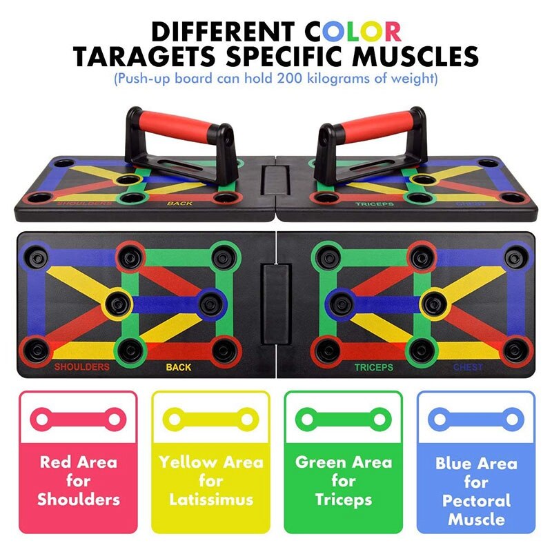 Push Up Board Portable Push Up Board Training for Men Women Bodybuilding Fitness Workout Biceps Muscle Training Gym Exercise