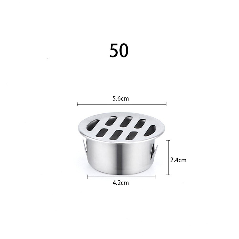Floor Drain Cover Stainless Steel Balcony Drainage Roof Round Rain Pipe Cap Multi-size For Home Garden Durable Hardware: 50mm