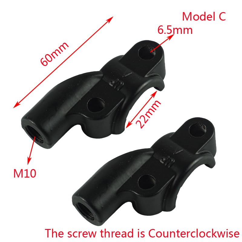 1Pair 22mm 7/8" Universal Motorcycle Handlebar Brake Clutch Master Cylinder Mirror Clamp Mount Bracket M10