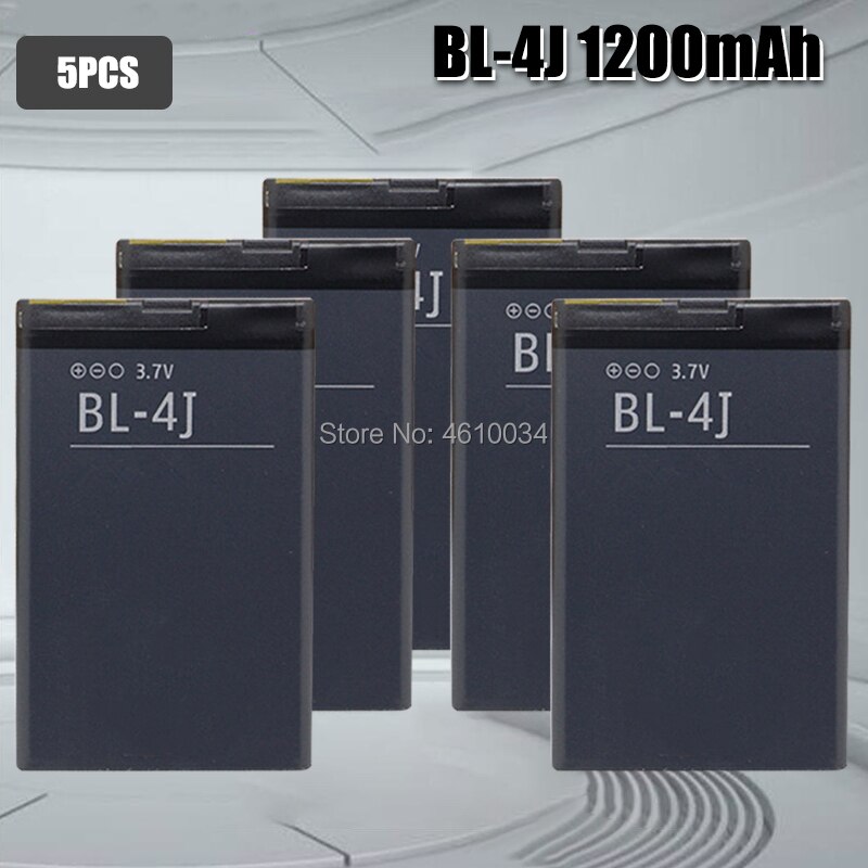 1200Mah Bl 4J BL-4J Batterij Voor Nokia Lumia 620 C6 C6-00 C600 Touch 3G Vervangende Batterij BL4J: 5pcs