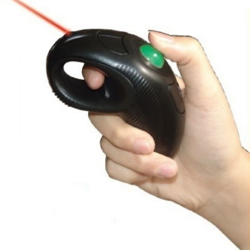2.4G Wireless Trackball Mouse Mini Handheld Thumb-Controlled USB Air Mouse Mice for PC Laptop 10M Receiving Range