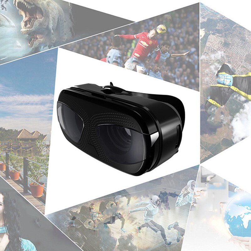 VR Virtual Reality Glasses 3D Headset Stereo Helmet Box with Eye Diopter Adjustment for iPhone Android Smartphones 4.5-6.0 Inch