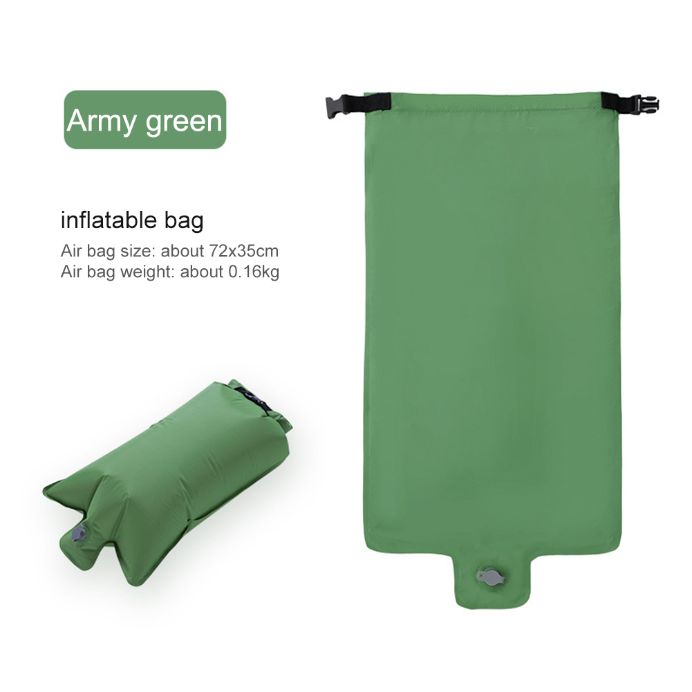 Portable Nylon TPU Inflatable Bag Air Bed Sleeping Bag Ultralight Waterproof Inflatable Bag Travel Camping Hiking Air Mattress: white