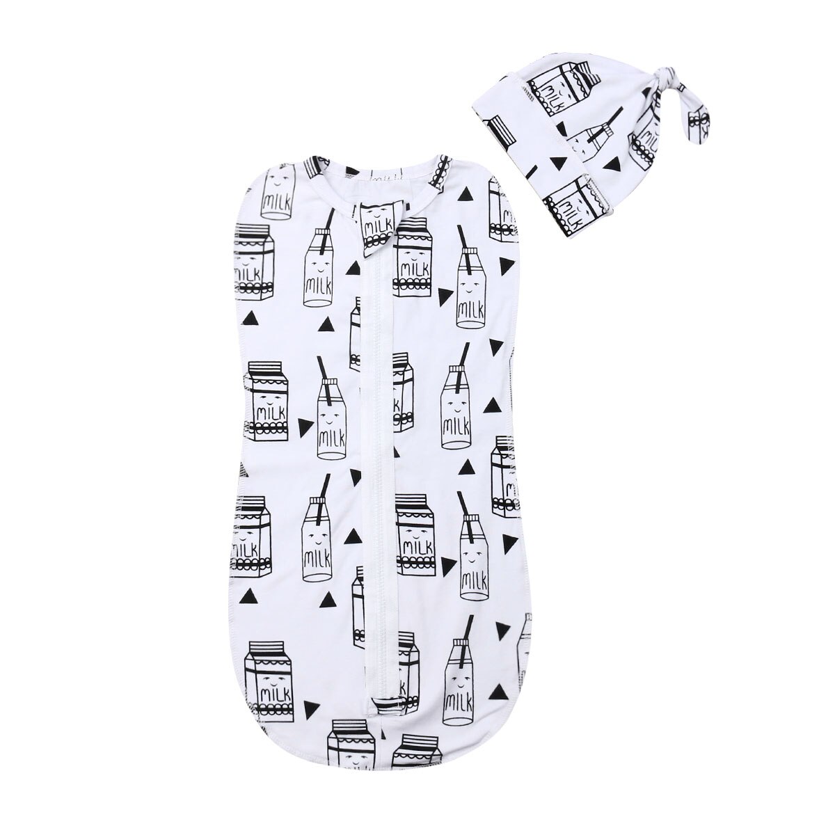 5 Styles 0-6month -né infantile enfants bébé filles garçons sacs de couchage + chapeaux dessin animé impression automne fermeture éclair sommeil couverture 2 pièces: 3 / 0-3 M