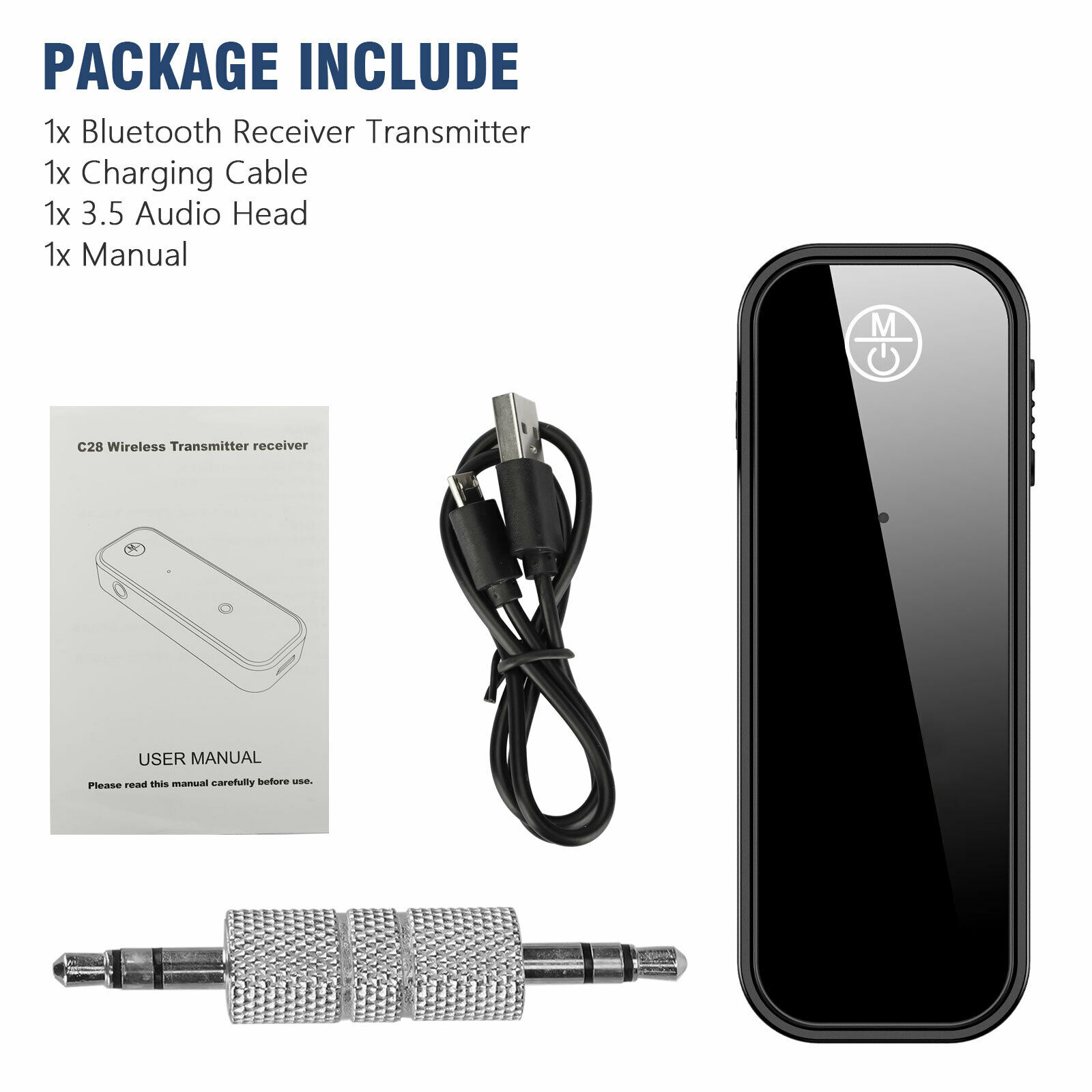 Usb trådløs bluetooth 5.0 sender modtager 2 in 1 lydadapter 3.5mm aux bil lyd til bil mic musik modtager