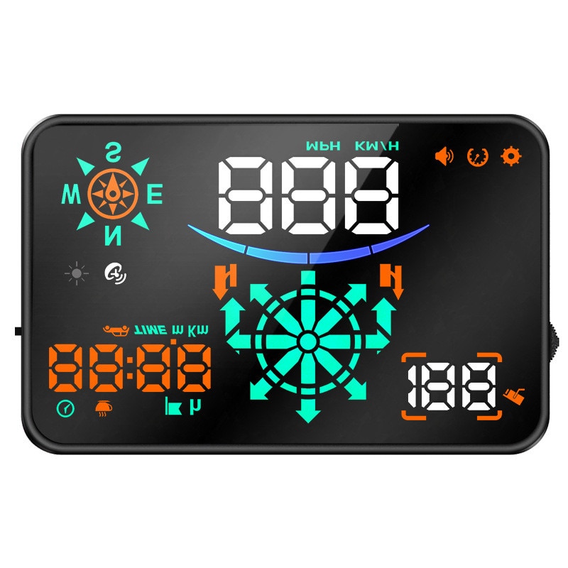 Navegación H8, GPS universal HUD, pantalla de inicio, proyección de coche digital, medición de velocidad inteligente