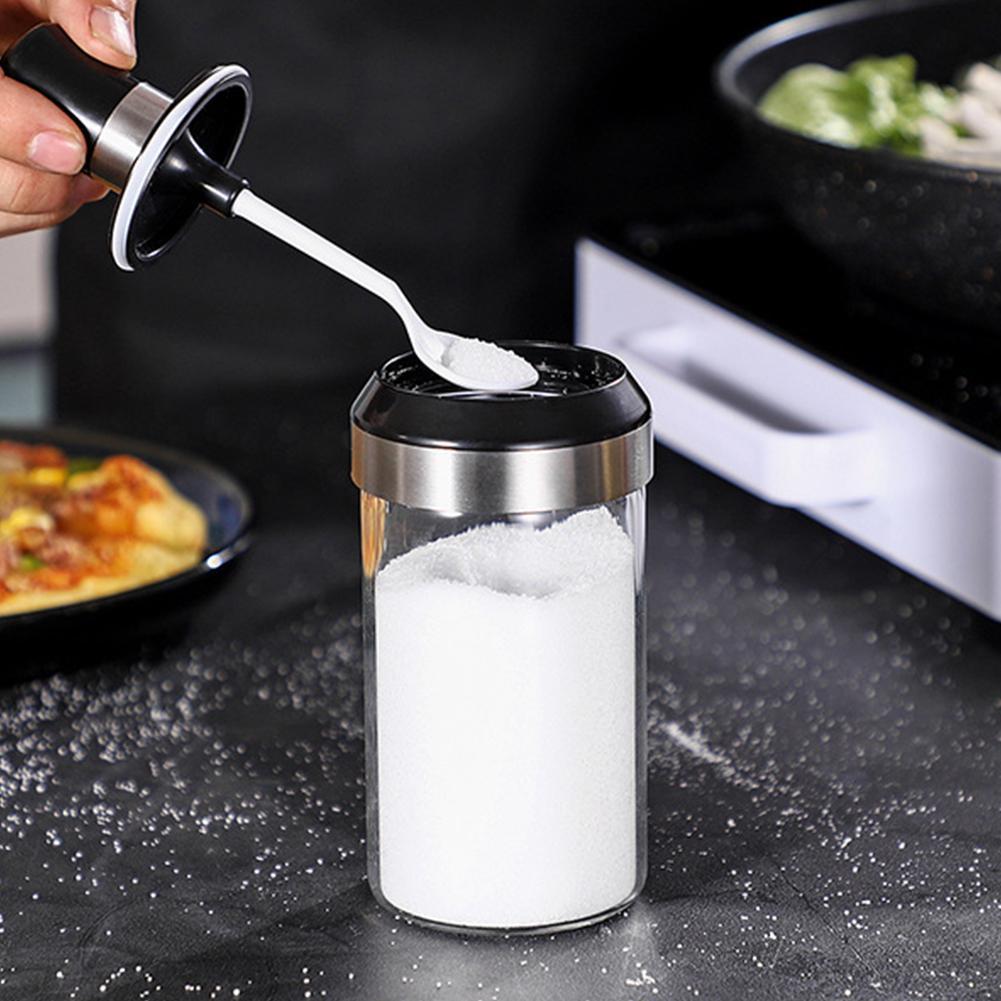 Bouteille d'assaisonnement en verre | Kit d'épices de cuisine, bouteilles poivre cuillère pots d'assaisonnement, brosse à huile, conteneur de stockage des aliments