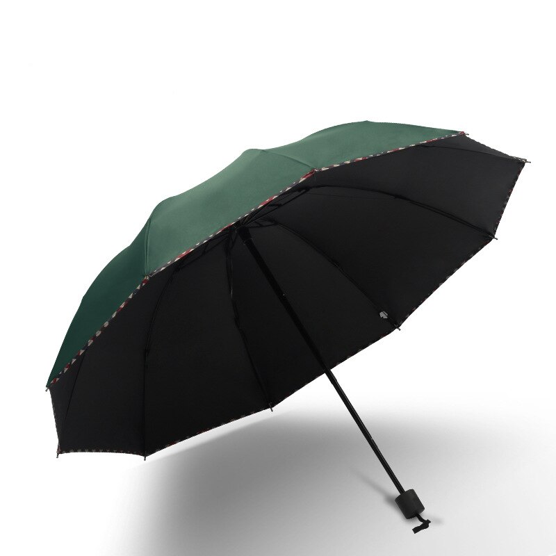 Paraplu Regen En Zon Tweeërlei Gebruik Paraplu Tien Bone Drievoudige Paraplu Manual Opvouwbare Paraplu Zakenlieden grote Dubbele