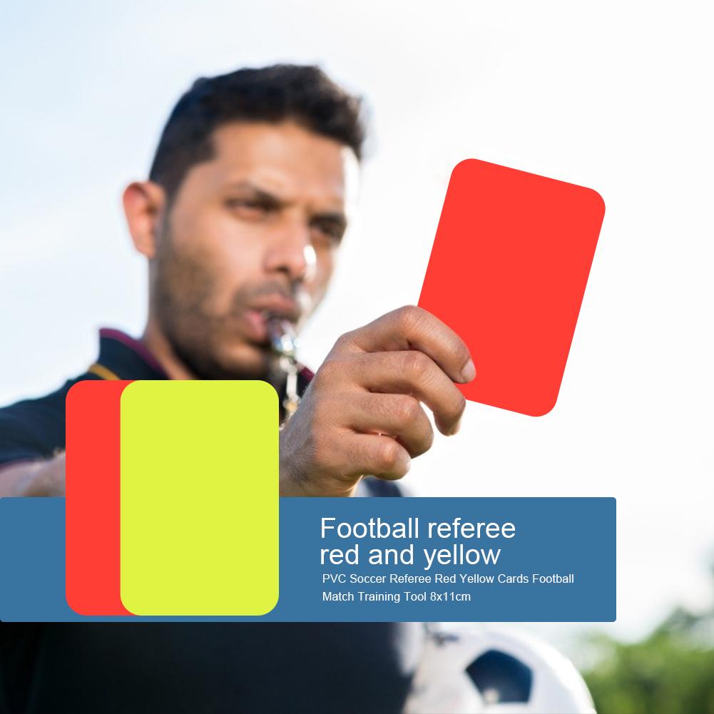 PVC Carte di Partita di Calcio Partita di Calcio Arbitro Rosso Giallo Strumento di Formazione 8x11cm