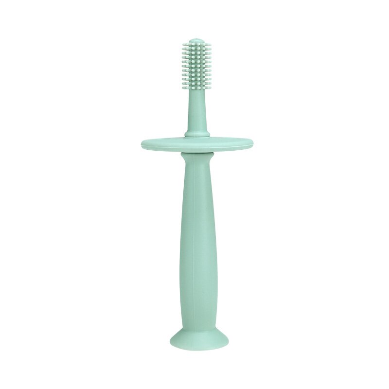 Spazzolino da denti per bambini bitable Silicone a 360 gradi pulizia per bambini spazzolino da denti Nano denti per bambini strumento per la cura orale setola morbida per 1-6 anni: Green 2