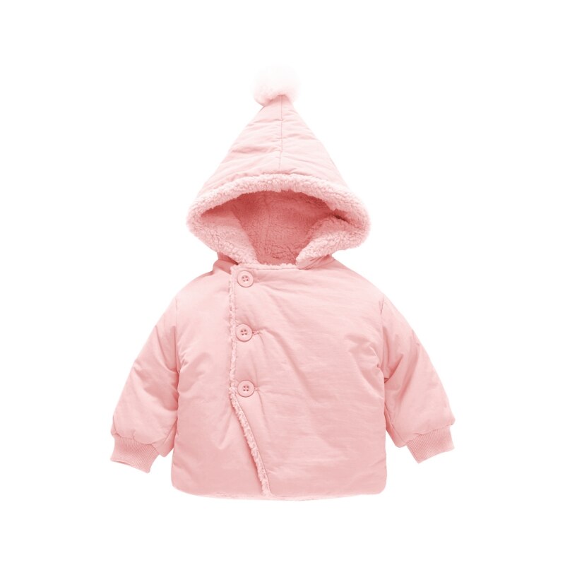 Infantil do bebê meninas adorável casaco quente inverno macio com capuz capa infantil outwear do bebê meninos casaco com capuz casacos roupas nova: P / 2-3T