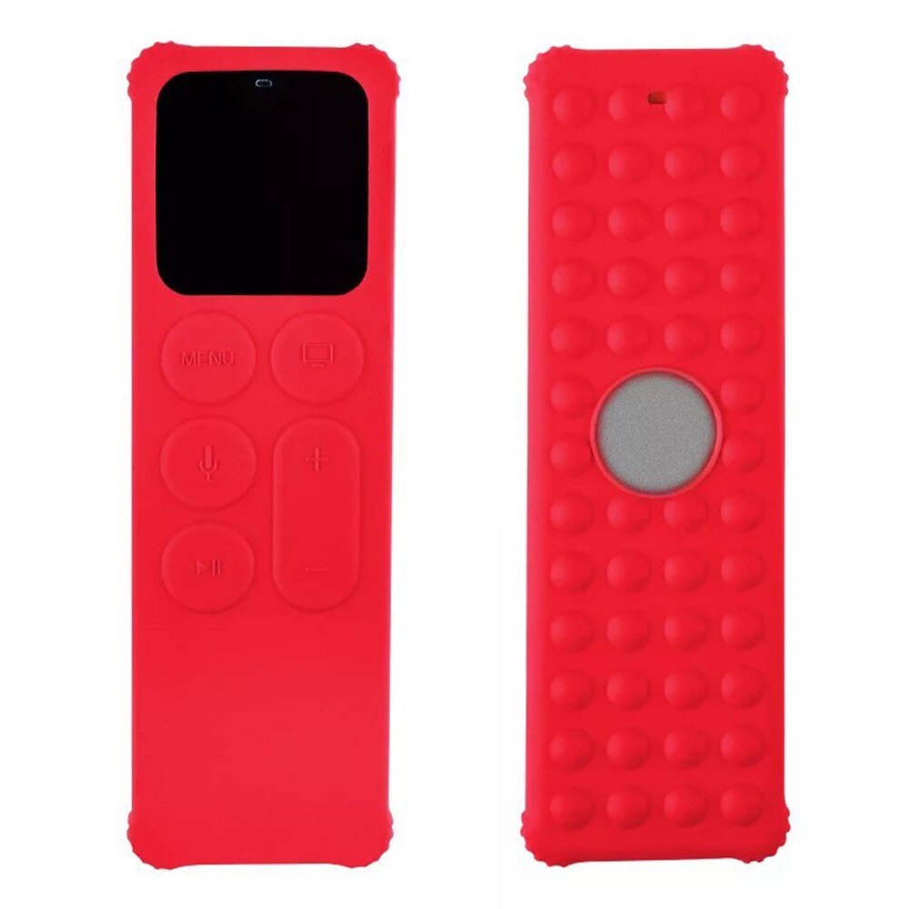 1Pc Remote Case Anti-Slip Silicone Full Cover Fit For Apple Tv 4th Generation Light Weight: Red