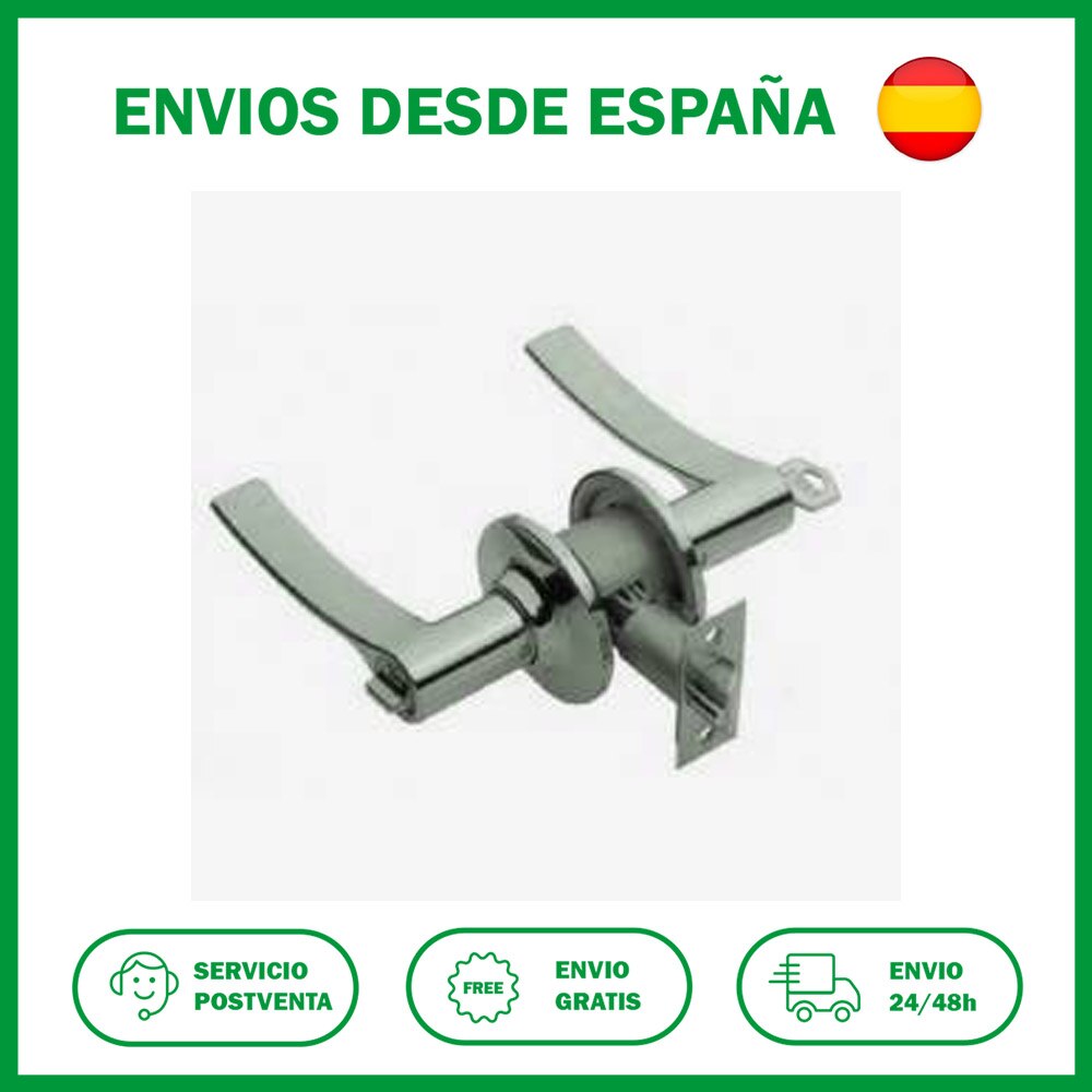 Manilla Tesa 3B00U0 cromo mate. Serie manilla Tesa 3B00 acabado en cromo mate. Se utiliza para puertas de entrada, ya que ambos lados son condenados y descondenados por la llave exterior o la muletilla interior.