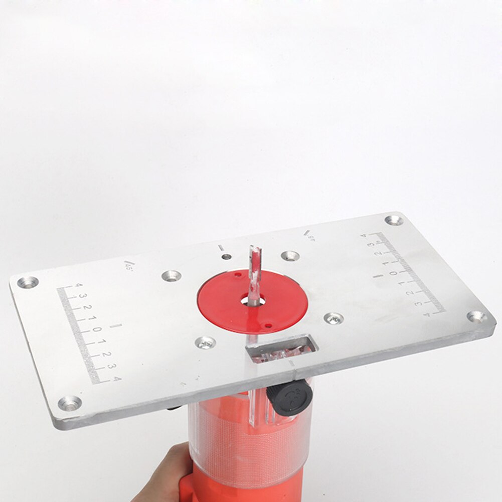 Multifunction Aluminum Router Table Insert Plate Woodworking Slotting Wood Milling Guide Trimming Machine Flip Plate