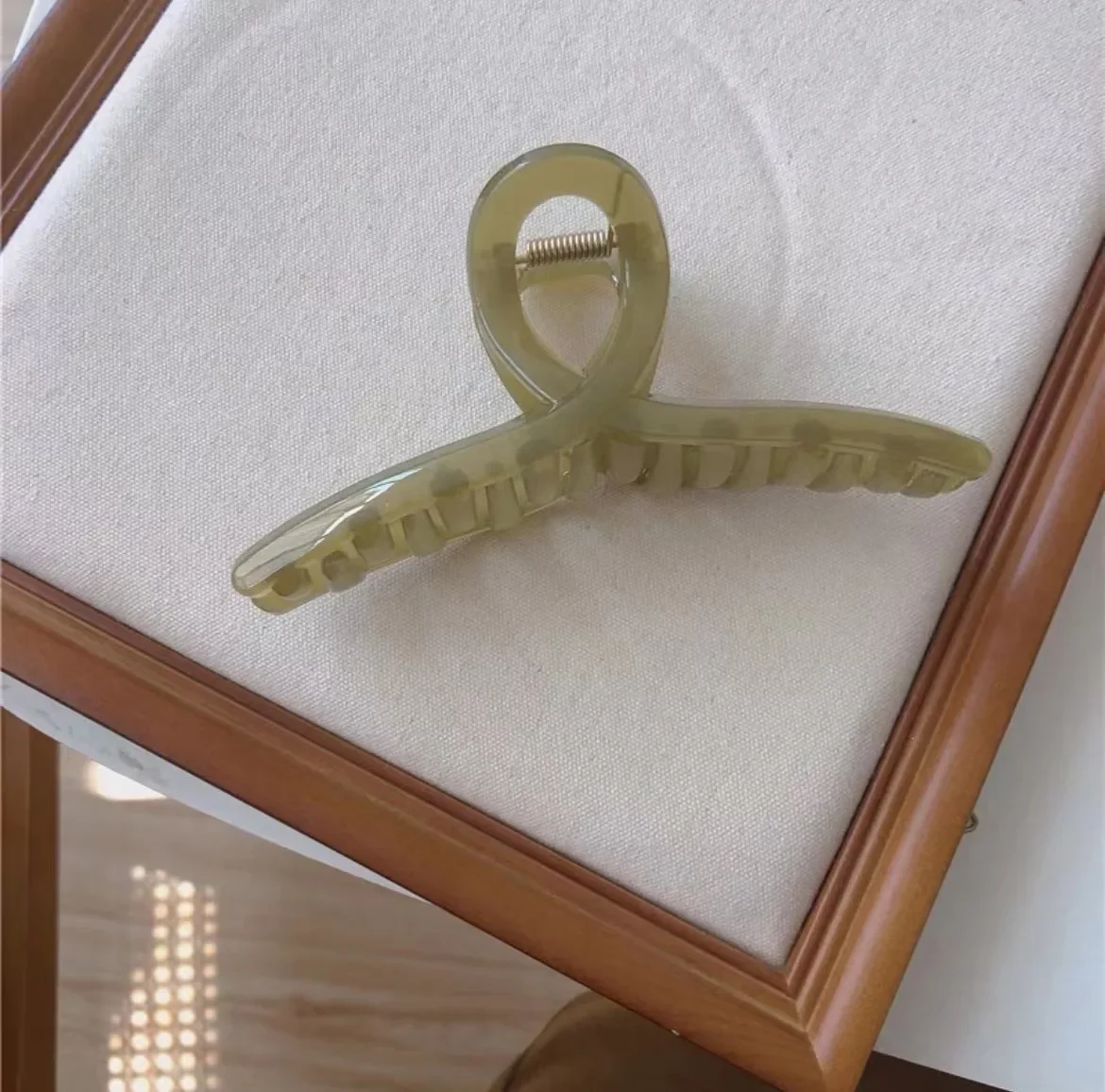 Clip de cola de caballo alta para mujer, pinza de pelo de Metal a la , pinzas para niñas, horquilla fija, pinza, accesorios para el cabello, para la cabeza: Albaricoque