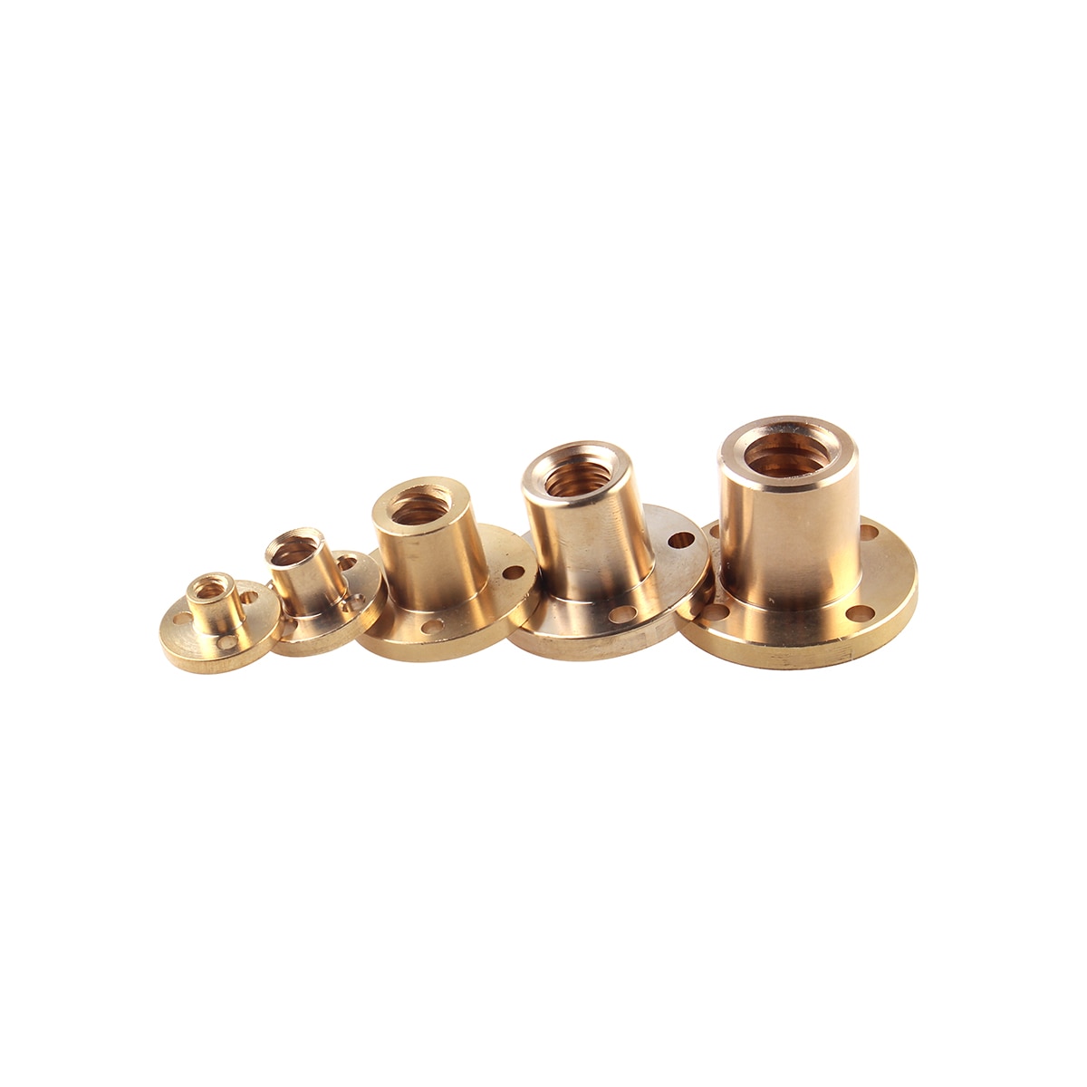 Tuerca de tornillo de plomo T5 T6 T16 T20 1mm/2mm de plomo 1mm/2mm/4mm tuerca de tornillo de plomo de latón para piezas CNC accesorios de impresora 3D
