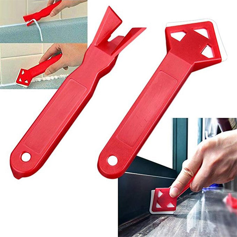 2pcs Negative Angle Scraper Glass Plastic Shovel Blade Removal Of Residual Rubber Household Kitchen Bathroom Gap Cleaning Tools