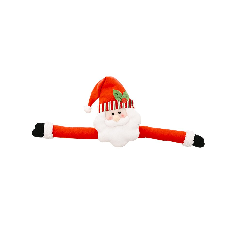 Juletræ topper sød top hat vinter fest træ dekorationer gammel mand snemand elg ornament julepynt: Julemanden