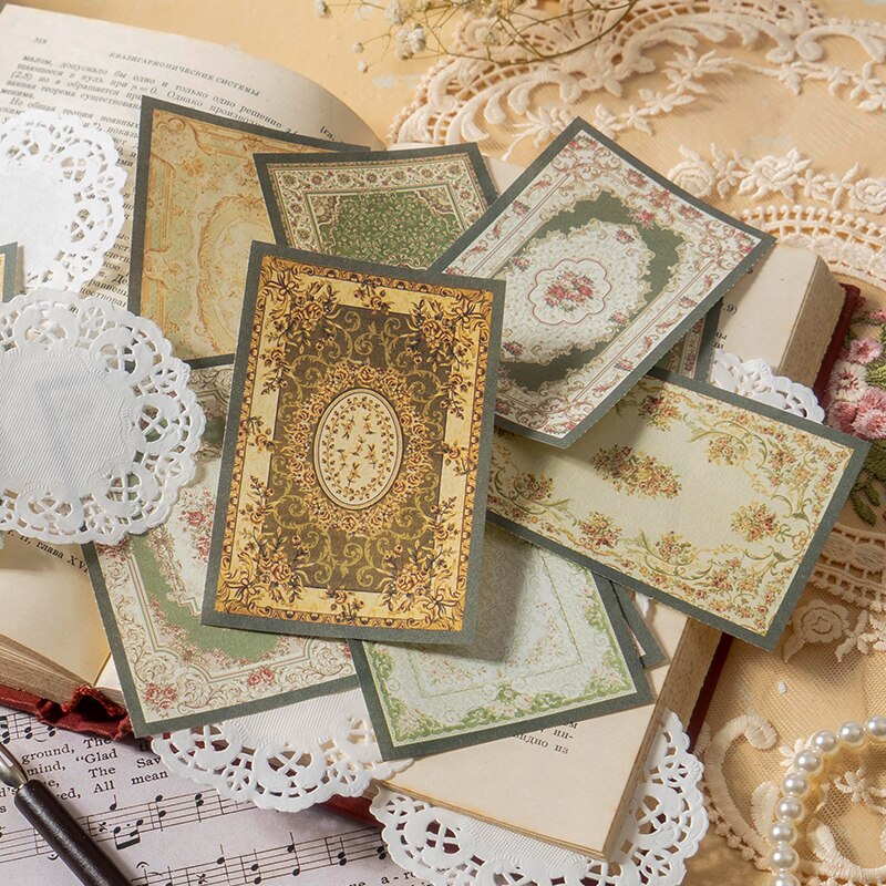Yoofun vintage dekor papir retro klassisk underlagsmateriale papir for kort kraft kunst estetiske memopads scrapbooking dekor