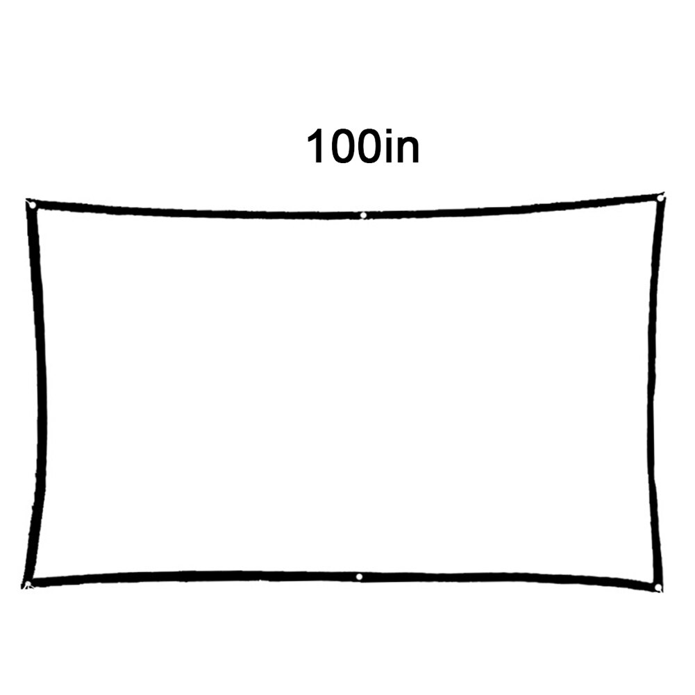 Projector Screen HD Foldable Anti-Crease Portable Projection Movies Screen for Home Theater Outdoor Indoor Projector Party: 100 inches
